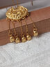 中國黃金（CHINA GOLD）黃金吊墜足金蓮花鈴蘭花項(xiàng)鏈好運(yùn)連連平安鎖金鎖包圣誕禮物女 約1.9g 曬單實(shí)拍圖
