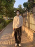 OEMG煙灰色牛仔褲男春秋夏季大碼直筒寬松vibe美式高街潮牌闊腿褲子男 灰黑常規(guī) XL [建議120-135斤] 曬單實(shí)拍圖
