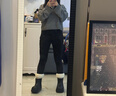 BEYS趙露思同款小丑鞋防水雪地靴女2025新款冬季加絨防滑厚底靴子棉鞋 黑色 38 曬單實(shí)拍圖
