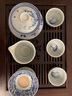參寶參寶陶瓷茶具套裝家用辦公室復(fù)古蓋碗茶壺手繪青花中式高檔禮盒裝 喜上眉梢元寶 曬單實(shí)拍圖