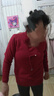 俞兆林中年媽媽紅色半高領(lǐng)針織衫女本命年秋冬裝保暖毛衣內(nèi)搭打底上衣 曬單實(shí)拍圖