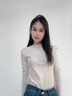簡(jiǎn)云莫代爾棉半高領(lǐng)長(cháng)袖t恤女打底衫外穿洋氣款上衣內搭修身2025新款 低領(lǐng)-白色 M 【建議95-110斤】 曬單實(shí)拍圖