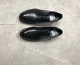 皮爾卡丹（pierre cardin）男鞋春秋款商務(wù)男士正裝德比鞋英倫時(shí)尚系帶皮鞋 黑色 41 曬單實(shí)拍圖
