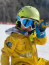 YEON儿童滑雪镜双层柱面框架柔软防撞击防飞沫护目镜高清防雾K1-N1102 实拍图