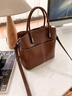 CALWAN KEODH水桶包包女包斜挎包牛皮高級感單肩通勤手提包生日新年禮物送女友 【咖啡色】輕奢時(shí)尚百搭實(shí)用走心女生閨蜜 曬單實(shí)拍圖