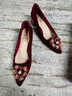 卡帝樂(lè )鱷魚(yú)法式婚鞋紅色高跟鞋女尖頭淺口單鞋女士婚慶新娘鞋K023酒紅36 曬單實(shí)拍圖