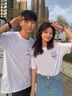 love legend情侶裝短袖t恤夏季半袖不一樣的情侶款字母DIY定制寬松休閑團體服 白色男孩（一件） L （建議115-130斤） 曬單實拍圖