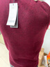 恒源祥100%羊毛背心男士V領(lǐng)毛衣馬甲無(wú)袖坎肩厚HJ182 深紅 170/88A  曬單實(shí)拍圖