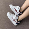 靖話復(fù)古酒紅色面包鞋女2025春夏季新款板鞋厚底小白鞋休閑百搭運動鞋 白酒紅 37 (235mm) 曬單實拍圖