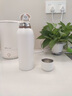 象普（SHINPUR）316不銹鋼迷你燜茶壺杯蓋小鋼炮保溫壺便攜手柄茶漏保溫杯 白色800ml 曬單實(shí)拍圖