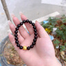 古苒印度小葉紫檀黃金轉(zhuǎn)運珠手鏈男女款本命年足金串珠硬金手串禮物 0.8六字真言(滿金星0.8x21顆+足 曬單實拍圖