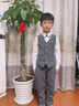蘿卜唄唄 新款兒童禮服男童西裝西服花童禮服男套裝小主持人服裝演出服鋼琴表演服小孩西裝正裝休閑畢業(yè)校服 藍色四件套（馬甲+襯衫+褲子+領(lǐng)結） 130cm建議體重43-50斤 曬單實(shí)拍圖