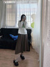 卓詩尼樂福鞋女2025年新款春秋復古粗跟厚底女鞋子高跟單鞋英倫風小皮鞋 黑色 37 曬單實拍圖