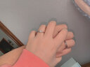 艾維拉999銀莫桑鉆石情侶戒指一對七夕情人節(jié)結(jié)婚紀(jì)念生日禮物送女友 情侶一對 （女款鑲30分莫桑石） 曬單實(shí)拍圖