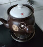 康舒（KANGSHU）煎藥砂鍋熬中藥罐明火陶瓷藥鍋煎藥壺中藥壺熬藥沙鍋中藥煲煮藥罐 棕白藥煲 加厚壁身 3100ml 曬單實(shí)拍圖