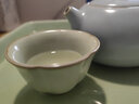 汝窯功夫茶杯小葵杯品茗杯美到家紫砂功夫汝瓷單杯陶瓷禮盒茶具套裝 粉青色 曬單實拍圖