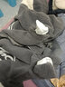 余帥羊羔絨棉衣男秋冬季加絨外套加厚絨里棉服毛巾繡連帽寬松學(xué)生棉襖 GM-MA663灰色[升級版加棉加厚 XL（125-140斤） 曬單實(shí)拍圖