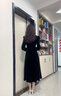 DPLAY2025年秋季法式復古紅色連衣裙女絲絨訂婚服回門(mén)服敬酒服 果醬紅 S 曬單實(shí)拍圖