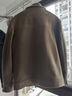 皮爾卡丹（pierre cardin）男士秋冬季加絨翻領(lǐng)拉鏈夾克中年純色商務(wù)休閑茄克高級感保暖外套 加絨 810卡其 M 90-115斤 曬單實(shí)拍圖