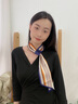 CHALL KITTY絲巾女小長(cháng)條絲巾2025新款高檔絲巾媽媽生日禮物教師節禮物送老師 橘黃色-高端品牌高級感 曬單實(shí)拍圖