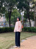 愛特愛（EITIE）氣質(zhì)雙排扣短款顯瘦小香風(fēng)羊毛外套秋冬新款大牌上衣D2403417 蕓貝14 M 160 曬單實(shí)拍圖