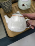 象運(yùn)福黃龍玉汝窯品茗杯個(gè)人杯陶瓷主人杯蟬翼開(kāi)片可養(yǎng)陶瓷單杯功夫茶具 白玉汝茶壺 160ml 1只 曬單實(shí)拍圖