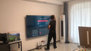HILLPORT電視支架背景墻嵌入一體電視機淺槽多功能伸縮折疊掛架大屏墻壁架75 85 86 100英寸現代輕奢dy834 【簡(jiǎn)約輕奢】?jì)惹峨x墻3.5cm/37-100英寸 曬單實(shí)拍圖