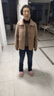 啄木鳥(niǎo)中年媽媽春裝外套洋氣2024新款高貴秋冬季中老年女裝呢子上衣短款 卡其色 2XL 【推薦110-125斤】 曬單實(shí)拍圖