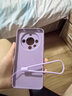 丁域（dingyu）適用華為mate70pro手機殼全包玻璃高檔m60pro+情侶帶掛繩防摔網(wǎng)紅女潮牌可愛個性時尚輕奢保護套 瓷白色洛可可格紋小馬+前膜 華為Mate60 曬單實拍圖