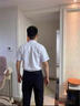 柯菲沃純色商務(wù)正裝男士白襯衫男工裝職業(yè)上衣白色短袖襯衣男裝 純色短袖襯衫-白色 XL (建議115-130斤內) 曬單實(shí)拍圖