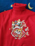 真維斯兒童加絨毛衣紅色高領(lǐng)新年衣服男女童過(guò)年服馬年針織衫喜慶拜年服 紅 金馬賀歲 165 曬單實(shí)拍圖