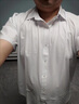 卡奈瑞大碼短袖白襯衫男加肥加大胖子寬松商務(wù)免燙抗皺竹纖維彈力襯衣 白色(竹纖維) 46/7XL(200斤-220斤) 曬單實(shí)拍圖