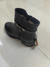 奧康（Aokang）官方女鞋 冬季時(shí)尚保暖加絨媽媽棉鞋短筒真皮舒適百搭牛皮短靴女 黑色 加絨 1244021056 39 曬單實(shí)拍圖