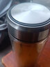 明徽（MINGHUI）雙層玻璃杯大容量杯子男士耐高溫泡茶杯茶水分離玻璃杯可定制水杯 1000ML本黑色【超大容量+杯套】 高硼硅玻璃+30天非人為炸裂包賠 曬單實(shí)拍圖