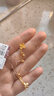六福珠寶足金丁香花黃金耳墜耳飾送禮 計價 L07TBGE0016 2.36克(含工費(fèi)182元) 配硅膠耳堵 曬單實(shí)拍圖
