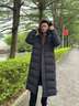 KOLON SPORT/可隆長款羽絨服 男女同款戶外休閑防風(fēng)防潑水連帽重量鵝絨服 LUDJ4WNT02-BK 黑色 XL 180/100A 曬單實(shí)拍圖