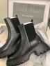 萊爾斯丹曾可妮同款25秋冬新款時(shí)尚黑色真皮短靴女鞋5T42003 黑色BKL 38 曬單實(shí)拍圖