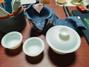 兮元記素燒羊脂玉瓷蓋碗快客杯陶瓷旅行茶具套裝便攜式戶(hù)外單人泡茶杯具 素燒蓋碗快客杯【凌云款】 曬單實(shí)拍圖