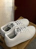 安踏（ANTA）板鞋女鞋2026新款夏季滑板鞋女平底舒適休閑鞋女款白色運動(dòng)鞋子女 安踏白/灰 皮面防潑水 36 皮面防潑水 曬單實(shí)拍圖
