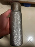 JRINKTEEA日本品牌純鈦保溫杯男女燜茶杯悶泡茶杯高檔茶水分離車載杯禮盒 雙杯款隕花銀500ml保溫杯+玻璃杯 曬單實拍圖