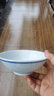 彩虹鳥（Rumours）碗 陶瓷餐具 藍邊瓷碗 斗笠碗懷舊6寸面碗 米飯碗小菜碗 工藝藍邊碗6英寸 曬單實拍圖