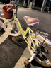 鑫旺彤折疊兒童自行車3-6-8-10歲男女孩輕便腳踏車青少年可調(diào)節(jié)學生單車 可米色-無后座+騎行禮包 12寸80-90cm適合2-4歲寶寶 曬單實拍圖