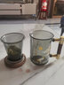 美斯尼美斯尼 茶杯玻璃泡茶杯帶過濾辦公杯 茶水分離杯墨色玻璃泡茶器 梵音杯 墨色 曬單實(shí)拍圖