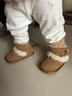 小羊沃利woollykids寶寶真皮童鞋雪地靴男女童皮毛一體防滑學(xué)步鞋 栗子黃 22碼 XL碼/適合腳長(cháng)12.6cm 曬單實(shí)拍圖