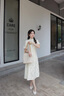 唐菓蜜新中式連衣裙女夏2025新款女裝氣質(zhì)日常改良國風(fēng)少女旗袍裙子夏天 綠色 M 曬單實(shí)拍圖