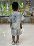迪士尼兒童裝男童夏裝漢服套裝2024新款夏季男孩古風(fēng)夏款薄款中國風(fēng)古裝 圖片色 110碼 曬單實(shí)拍圖