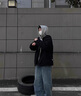 古耐先生（Mr.gnight）牛仔褲男直筒松緊寬松哈倫褲日系闊腿牛仔休閑褲子男士夏季長(cháng)褲 天青色 XL 曬單實(shí)拍圖
