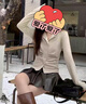 妙奕嘉內搭女打底衫修身上衣秋冬新款長(cháng)袖t恤打底可外穿純欲小個(gè)子薄款 不規則褶皺長(cháng)袖t恤【卡其色】 M 【建議90-105斤】 曬單實(shí)拍圖