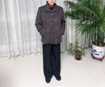俞兆林奶奶秋裝毛呢外套上衣70歲80老太太套裝老人衣服老年人春款外套 紅細條 2XL [建議120-135斤] 曬單實拍圖