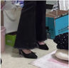 獵吶禮儀高跟鞋女士絨中跟正裝通勤職業(yè)黑色工作鞋單鞋 絨面高跟鞋【黑色5cm】 37 曬單實(shí)拍圖